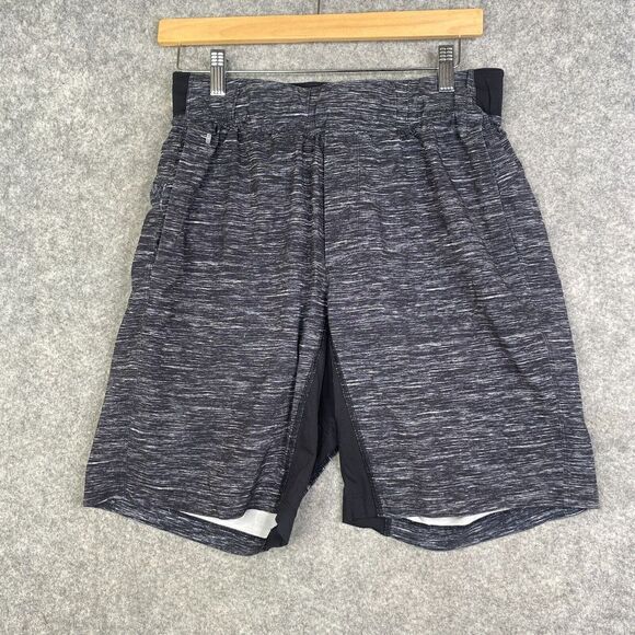 Lululemon Athletic Shorts Mens Medium Heathered Drawstring Lined - Picture 1 of 6